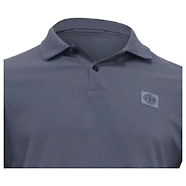 Stone Island-Stone Island Long Sleeve Polo Shirt in Light Blue Cotton-Blue,Light blue