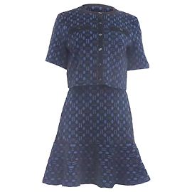 Maje Reveillon Jacket Mini Dress in Navy Blue Polyester Blue Navy blue