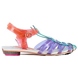 Sophia Webster Violeta Flat Sandals in Multicolor Plastic Multiple colors