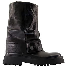 Angie Sleeve Ankle Boots - Zadig & Voltaire - Leather - Black Black