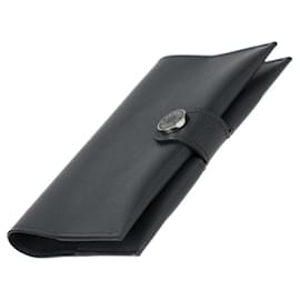 Hermès-Hermes R.M.S. Passport Case in Evercolor Gray-Brown