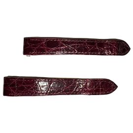 Cartier Watch Bracelet Prune Caiman Look Leather Prune