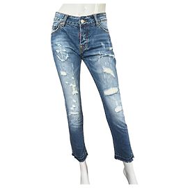 Dsquared2 Ripped Blue Denim Jeans Blue