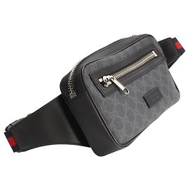 Gucci Black Leather Banana Bag Black