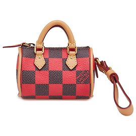 Charm Mini Speedy Damier Pop Vermelho da Louis Vuitton Vermelho