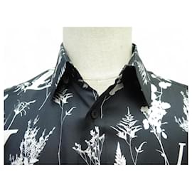 Louis Vuitton-NEW LOUIS VUITTON MONOGRAM LEAVES SHIRT SIZE 46 IN GREEN SILK SKIRT-Green