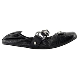 Balenciaga-City L005 Ballerinas - Balenciaga - Leather - Black-Black