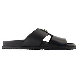 Dolce & Gabbana Lässige Sandalen - Dolce&Gabbana - Leder - Schwarz Schwarz