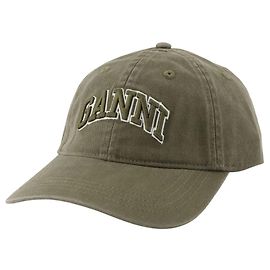 Gorra - Ganni - Algodón - Verde Verde