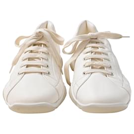 Prada-Prada Sneakers in Ivory Nappa Leather -White,Cream
