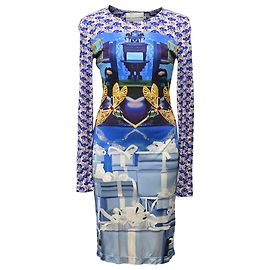 Abito stampato a maniche lunghe Mary Katrantzou in viscosa multicolore Multicolore