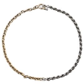 Colar de Correntes Bottega Veneta em Metal Dourado e Prateado Dourado Metálico