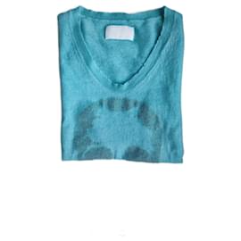 Zadig & Voltaire Skull Tank Top Türkis Wolle Türkis