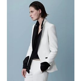 smoking Barbara Bui, model Black Shawl Resort 2017. Black White