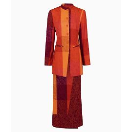 Kenzo Set, Kimono Jungle 1985 model. Red Orange