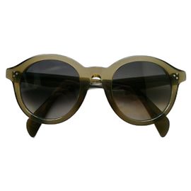 Céline CELINE Bevel Round Sonnenbrille - Khaki, fast neuwertig Khaki