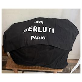 Berluti-Canvas and Leather Backpack-Dark brown,Navy blue