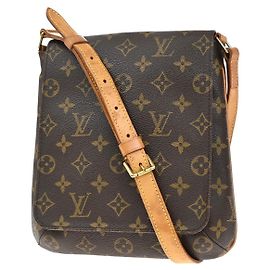 Louis Vuitton Musette Handbag Monogram Canvas medium Brown
