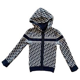 Christian Dior Cardigan reversível com capuz Multicor