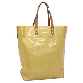 LOUIS VUITTON Monogram Vernis Reade MM Sac à Main Beige M91141 LV Auth 137641 Beige