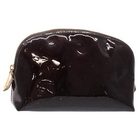 LOUIS VUITTON Kosmetiktäschchen PM Monogram Vernis Amarante M91495 Auth 139388 Bordeaux