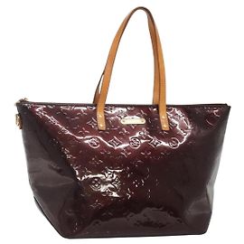 LOUIS VUITTON Sac Tote Bellevue GM Monogram Vernis Amarante M93589 Auth 137375 Bordeaux