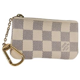 LOUIS VUITTON Pochette Cles Damier Azur Monedero N62659 LV Auth 137333V Otro
