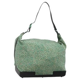 Autre Marque Sac à épaule en nylon vert Auth sw1158 de BOTTEGA VENETA Vert