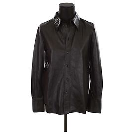 Saint Laurent Camicia nera in cotone Nero