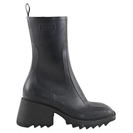 Chloé Schwarze Lederstiefel Schwarz