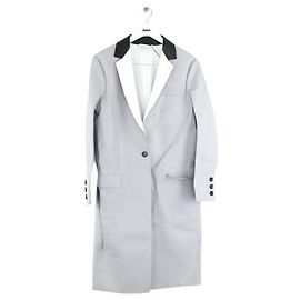Maison Ullens Gray leather trench coat Grey
