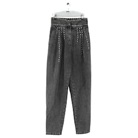 Alberta Ferretti Jeans rectos de algodón gris Gris