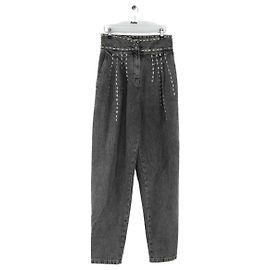 Alberta Ferretti Jeans retos em algodão cinza Cinza