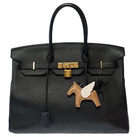 Hermès Bolsa HERMES Birkin 35 em Couro Preto - 102675 Preto