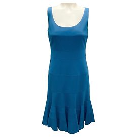 Robe sans manches en jersey évasée Akris Punto Azure Bleu