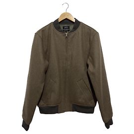 Apc Veste Mathieu Marron Olive Laine Marron Vert olive