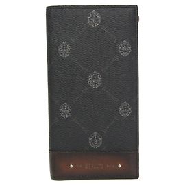 Berluti Neo Santal Stamp Men's Long Wallet Brown Black