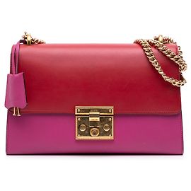 Gucci Pink Medium Bicolor Leder Padlock Schultertasche Pink