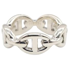 Hermès-Bague Chaine d'Ancre en Argent Sterling Hermès-Argenté