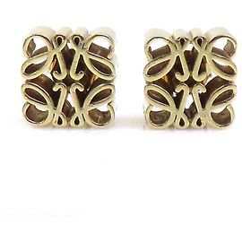 Brincos de metal dourado com anagrama Loewe Dourado