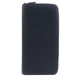 Prada-Prada Navy Leather Long Wallet-Navy blue