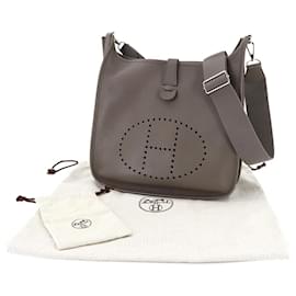 Hermès-Hermes Evelyne 3 GM Shoulder Bag-Grey