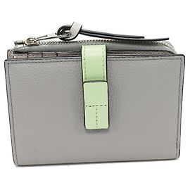 Loewe Slim Zip Bifold Wallet Calf Bifold Wallet Grey