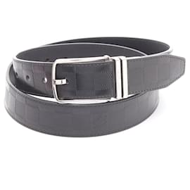 Louis Vuitton-Louis Vuitton Sangle Boston Damier Infini Leather Belt-Black
