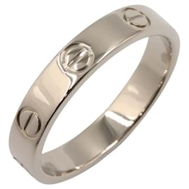 Cartier-Cartier Mini Love Ring K18WG Ring Size 13.5-Silvery,Metallic