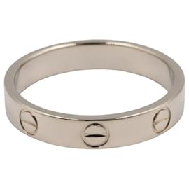 Cartier-Cartier Mini Love Ring K18WG Ring Size 13.5-Silvery,Metallic