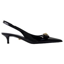 T.45 Pumps - Versace - Leather - Black Black