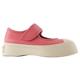 Bailarinas Mary Jane - Marni - Couro - Rosa Rosa