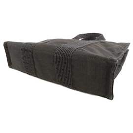 Hermès-Hermes Herline Canvas Bag-Black