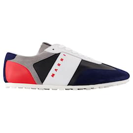 Baskets - Marni - Cuir - Bleu Bleu